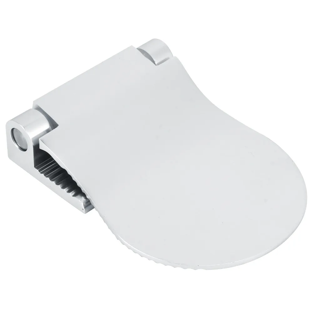 Aluminum Construction Wall Mount Foot Rest Silver/Black 6.1x3.9in Non Slip Foot Pedal Foldable Foot Pedal Bathroom Use