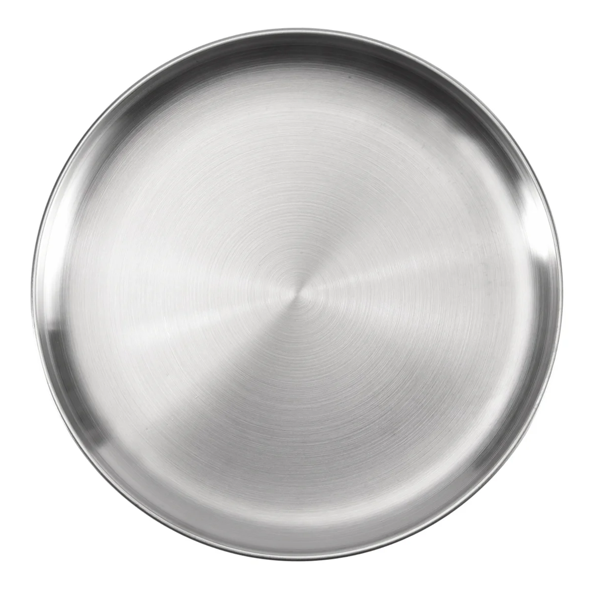 round plates 30cm Stainless Steel Bone Spitting Dish Silver Shallow Tray Metal Dining Disc Round Plate Dessert Tableware