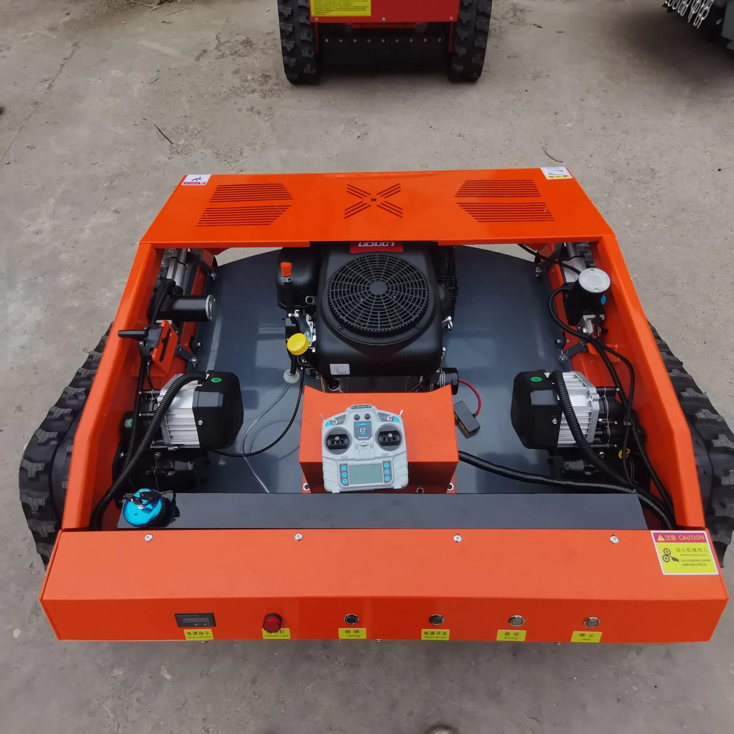 Hot Sale Remote Control Flail Mower Rubber Crawler Robot petrol-Powered Self-Propelled Garden Lawn Mower