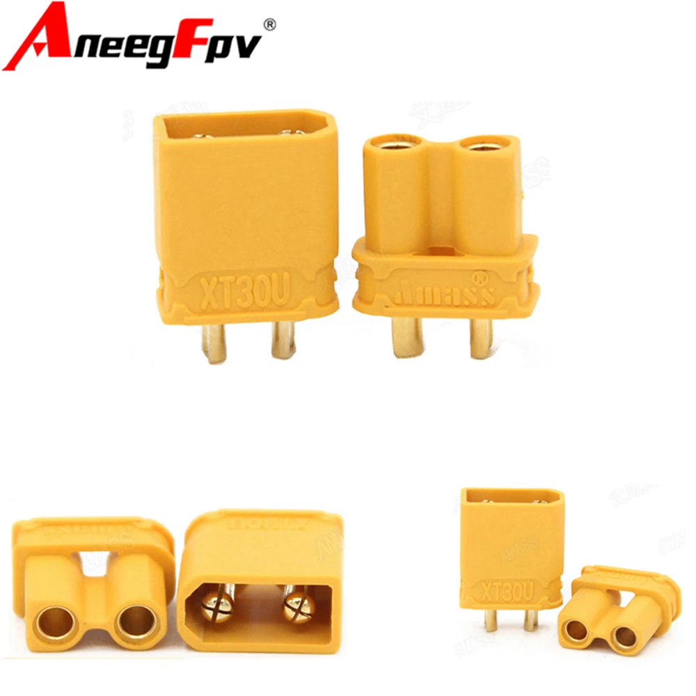 5 زوج Amass XT30U ذكر أنثى رصاصة موصل التوصيل ترقية XT30 ل RC FPV يبو بطارية أجهزة الاستقبال عن بعد