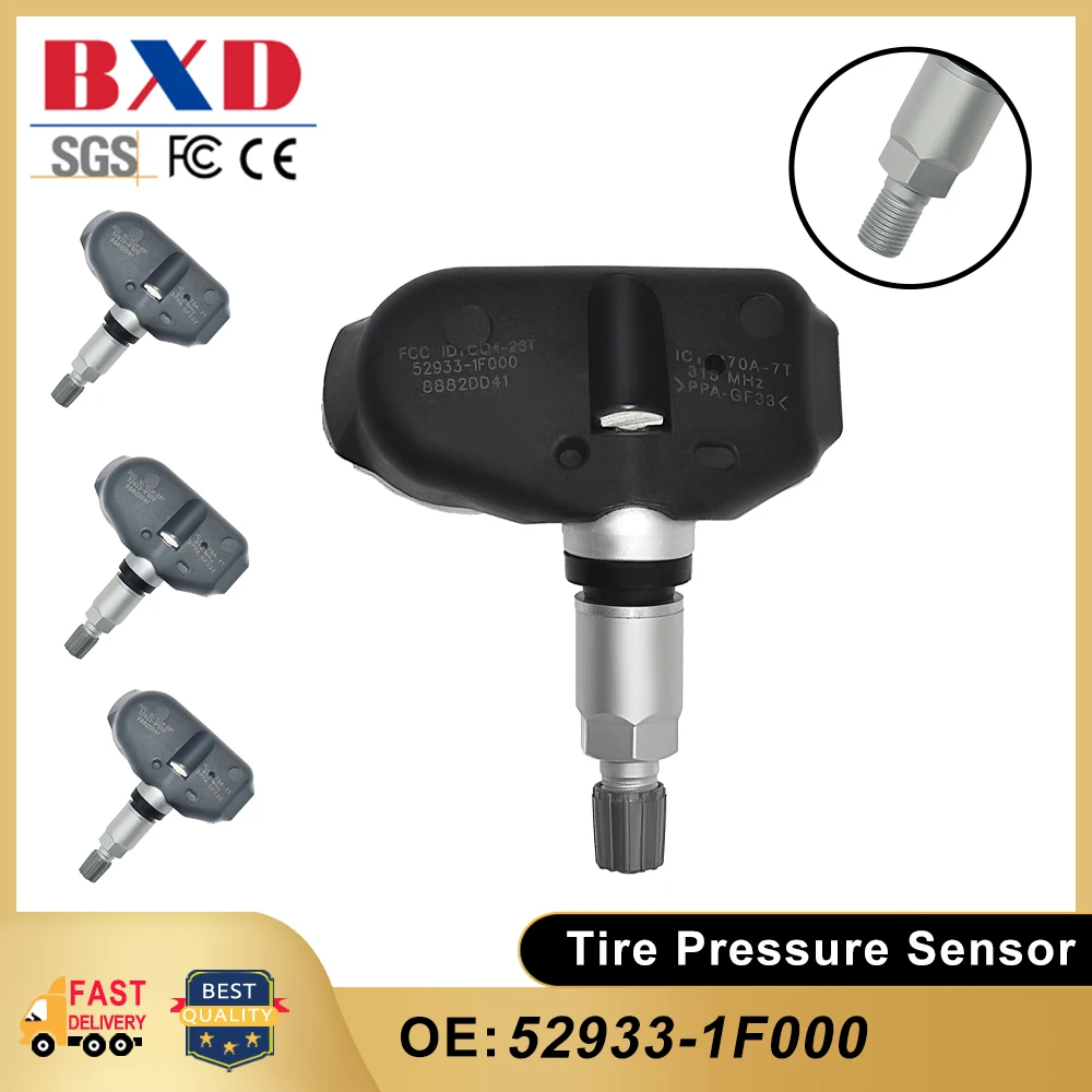 1/4PCS 315Mhz Tire Pressure Sensor 52933-1F000 529331F000 For Hyundai Tucson 2004-2007