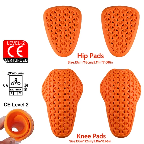 Nuevo CE nivel 2 pantalones de motocicleta certificados Jeans equipo de protección rodilla protección de cadera motociclismo rodilleras protectoras gruesas