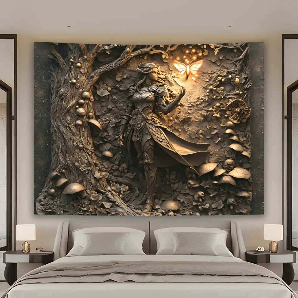 Enchanted Forest Guardian Tapestry - Perfect for Adding Mystical and Fantasy Style to Any Room Decor, Ideal for Home Use