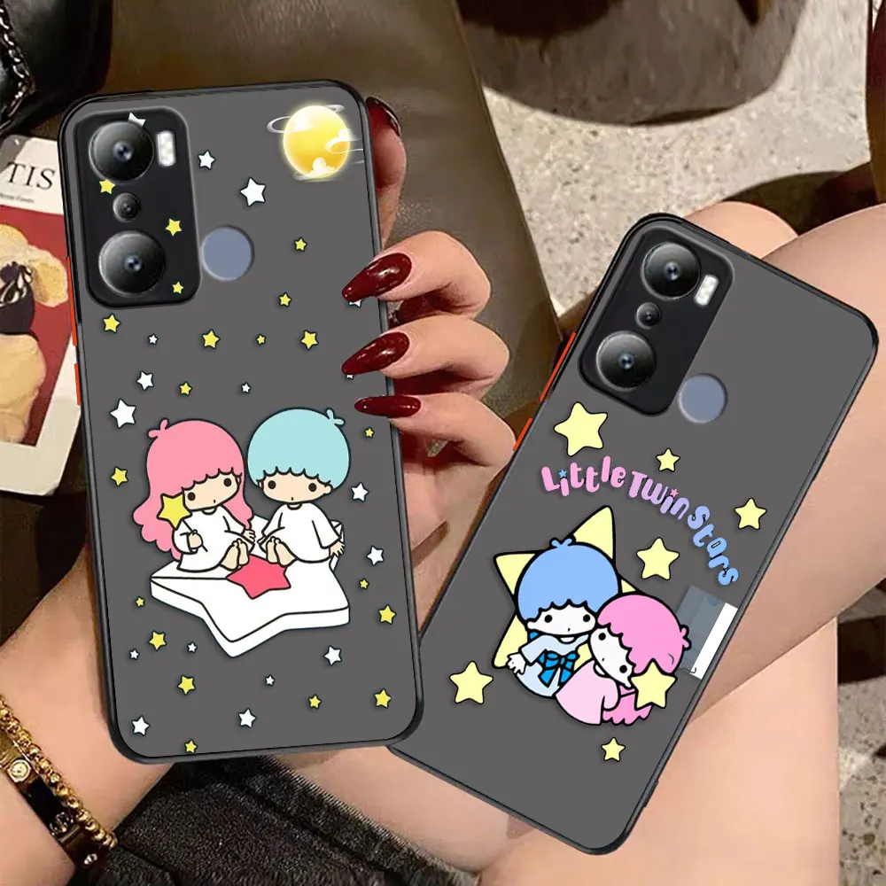 Matte Phone Case for infinix HOT 20I 12 12I 11 11S 10 10I 10S PLAY 9 Pro POVA 3 CAMON 15 Case Japanese S-Sanrio Little Twin Star