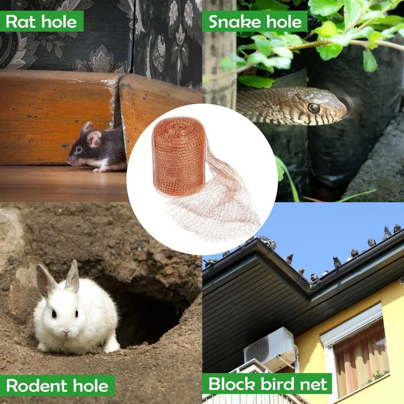 3/6/12m Copper Wire Mesh Signal Shielding Net Anti-Snail Copper Wire Net Wire Pest & Rodent Net Copper Mesh Decor Garden Net