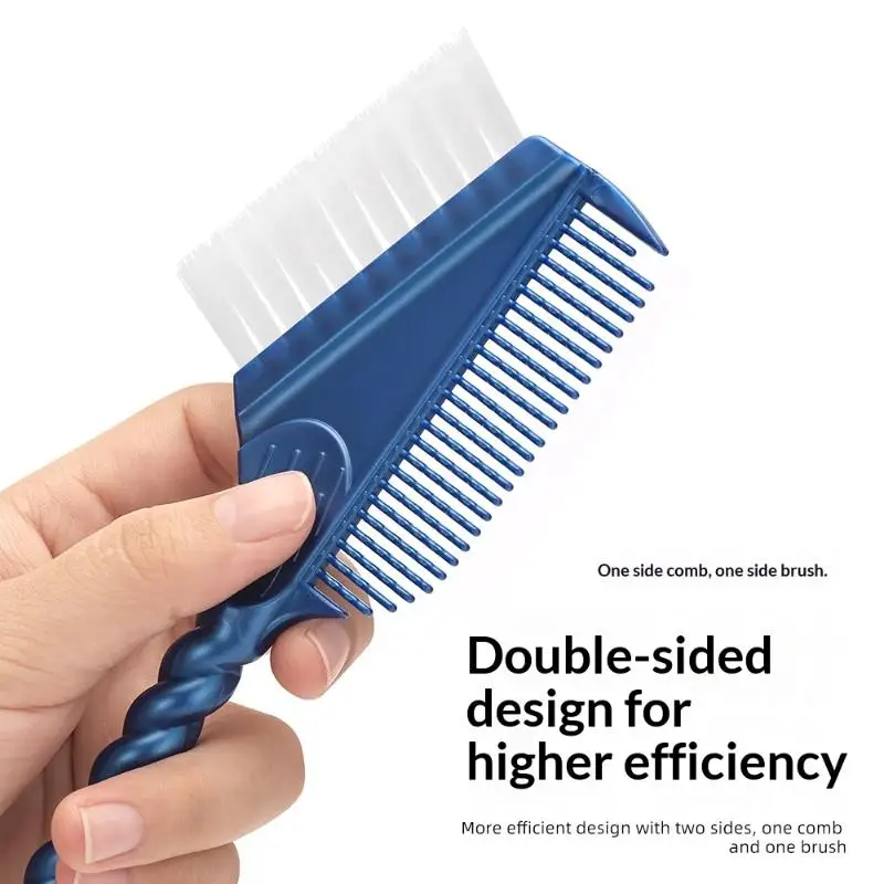 1Pcs 2 in 1 Hair Dye Brush Comb Anti-slip Soft Bristles Reusable Hair Coloring Tool for Home DIY Salon