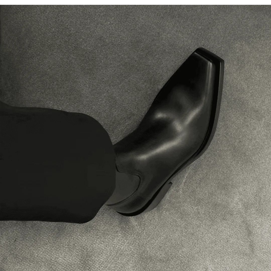 2025 Chelsea British Casual Fashion Handsome Men's High-top Trendy Inner Heightening Locomotive Boots Pointed