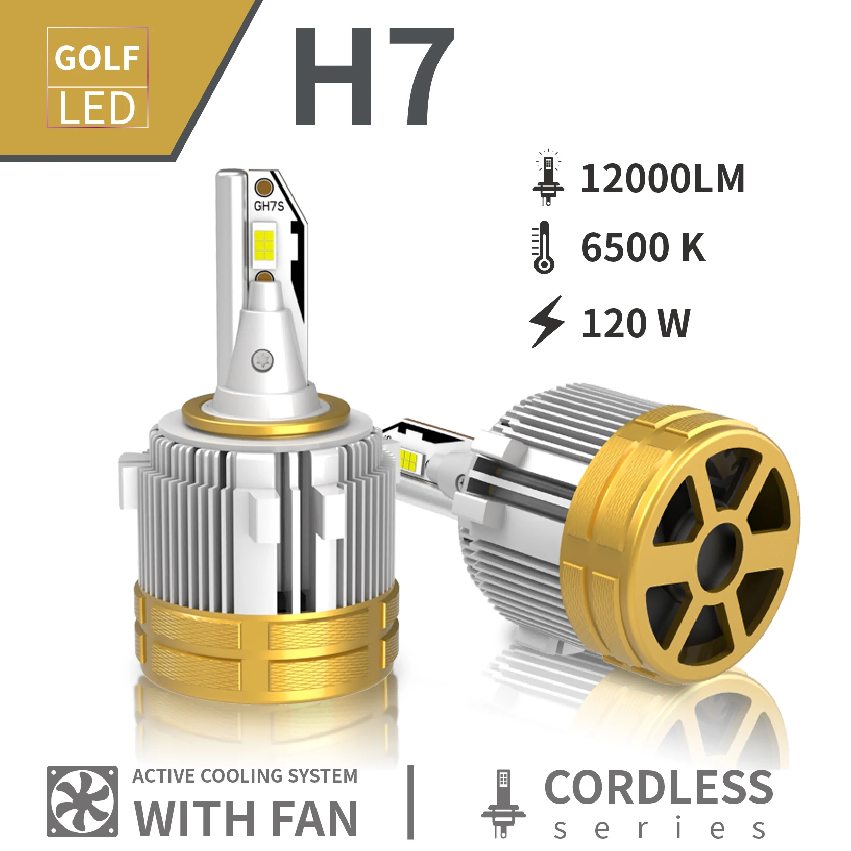 

All-in-One H7 LED Headlight Bulbs 120W 12000LM Fit for VW Passat Tiguan Golf 6 7 GTI Touran Headlamp Easy Installation Low Beam