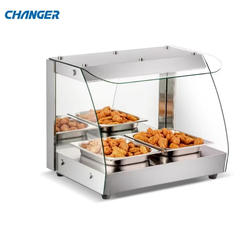 Snack Hot Display Case Countertop Self-service Heated Display Food Warmer Equipment