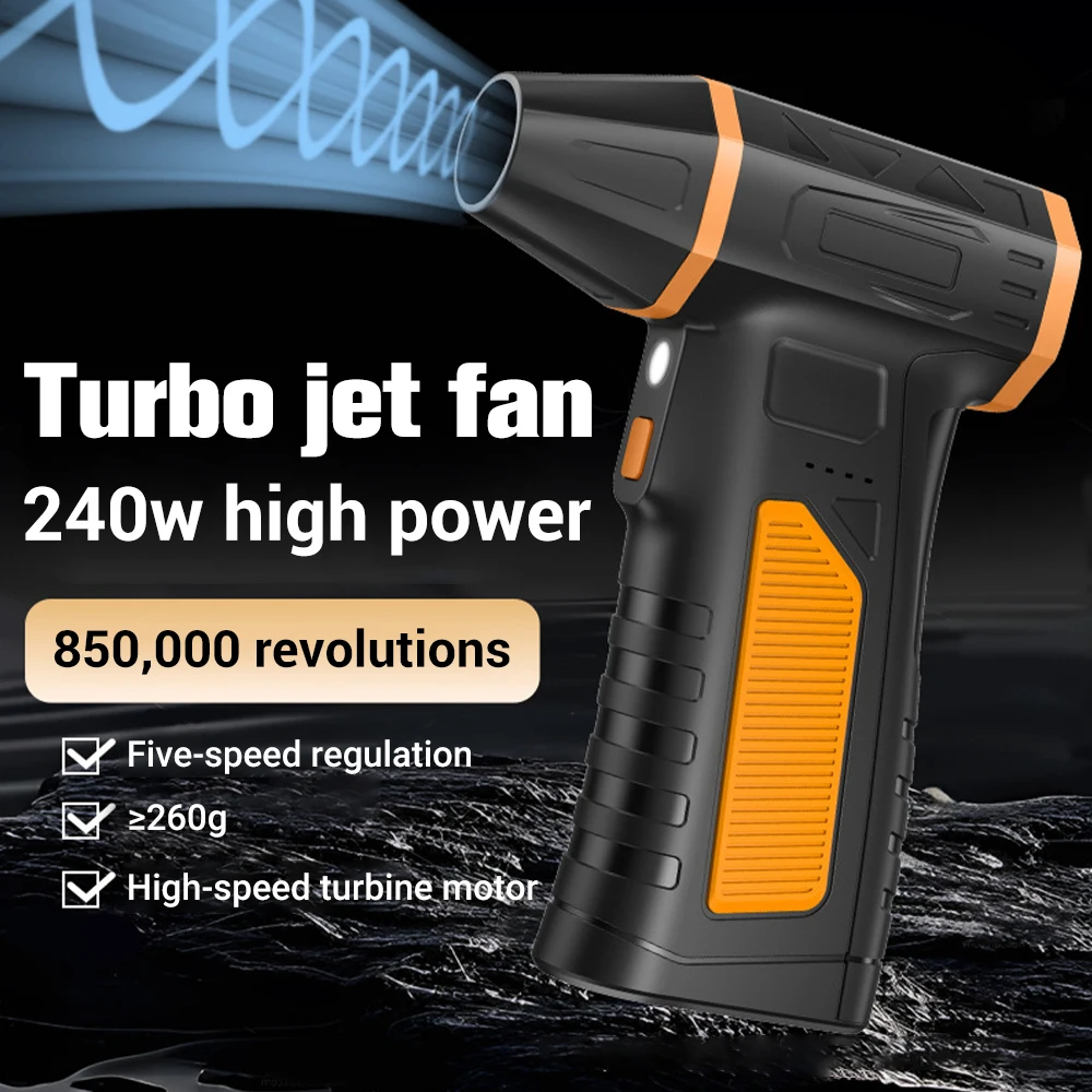 

8000mAh Powerful Air Blower Turbo Jet Blower 850,000RPM Brushless Motor Turbo Jet Fan 5 Gears Wind Speed Violent Fan Air Duster