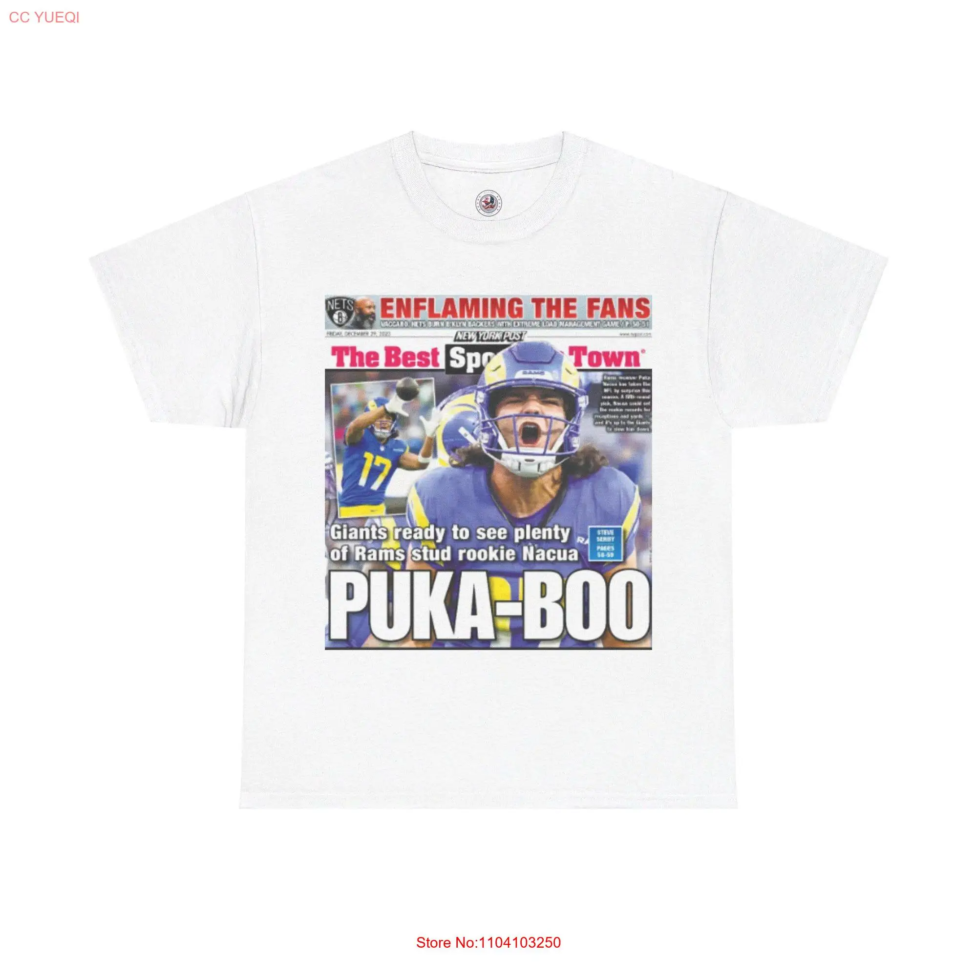 Puka Nacua T shirt long or short sleeves