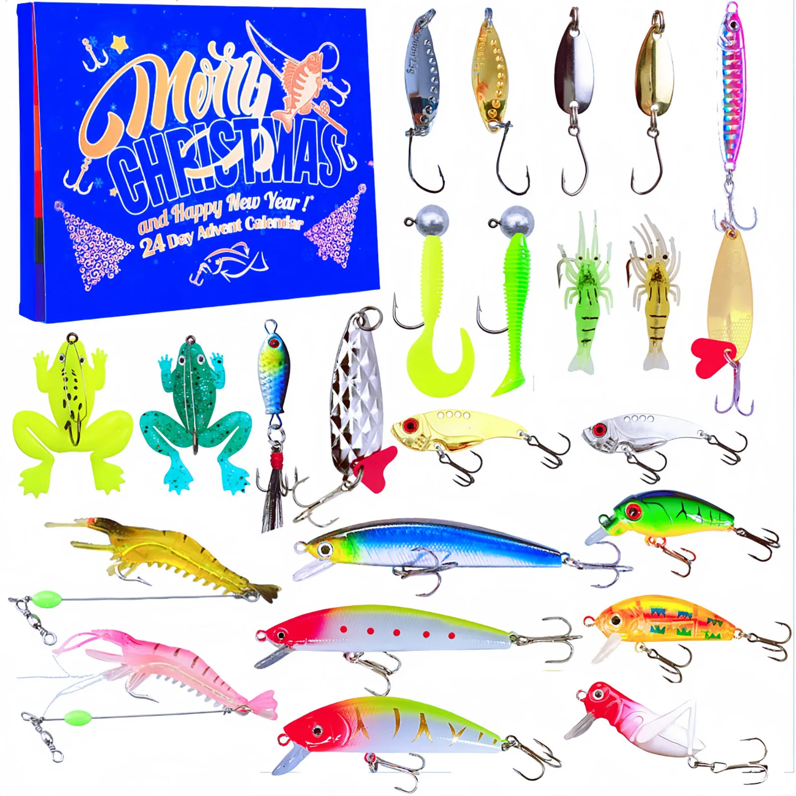 Large Stopwatch Clock Fishing Advent Calendar 2025 Adult Men Teen Boys 24 Days Christmas Countdown Advent Calendar Giant Timer