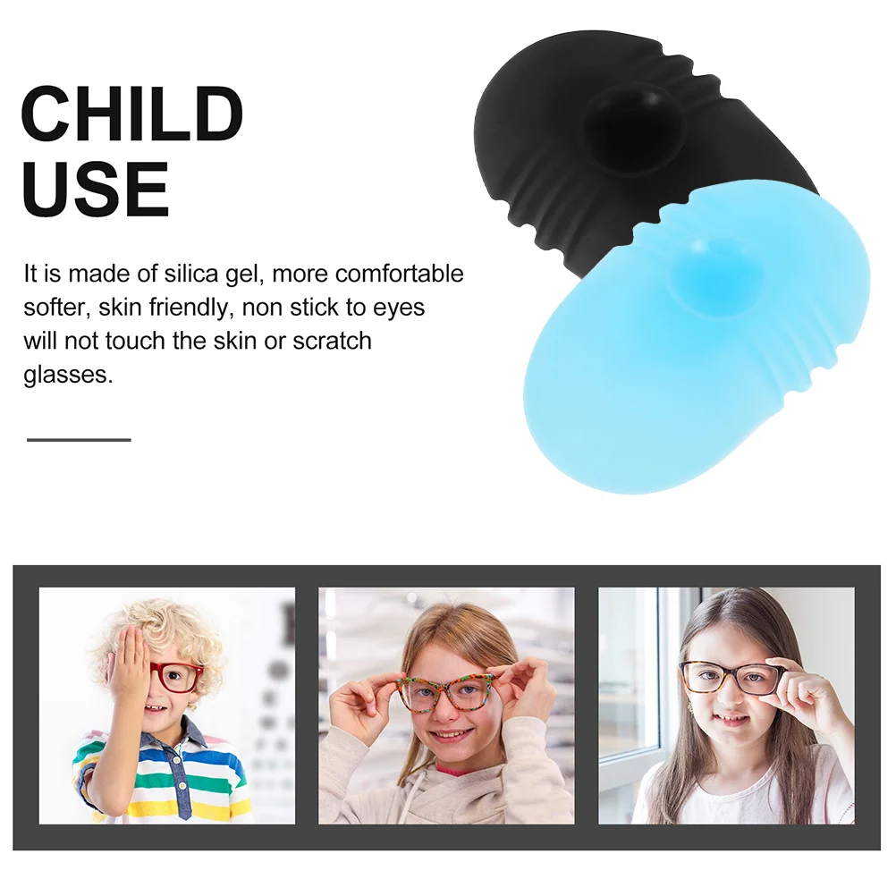 2Pcs Silicone Amblyopia Cover Professional Eye Patch for Vision Training Small Comfortable Eye Protector for Postoperative Daily