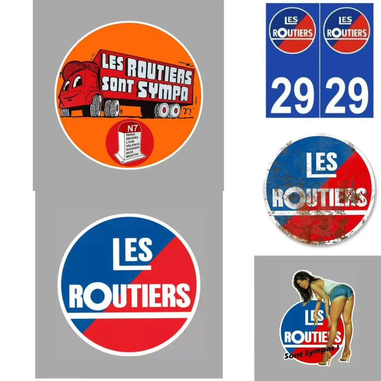 

Les Routiers Sont Sympas Camion Creative Water Proof Car Sticker Are Suitable for PVC Decal of Motorcycle Bumpers and Car Bodies