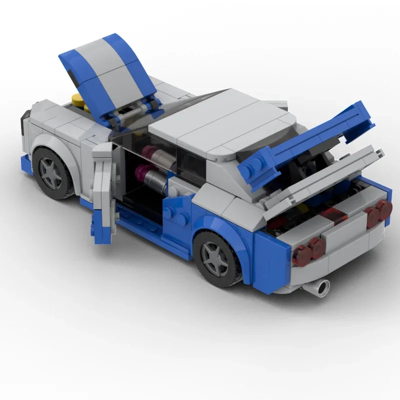 Champion Speed Cars Moc Building Bricks Skyline GT-R (R34) Set Model Technology Blocks Gifts Christmas Toys DIY Sets Assembly
