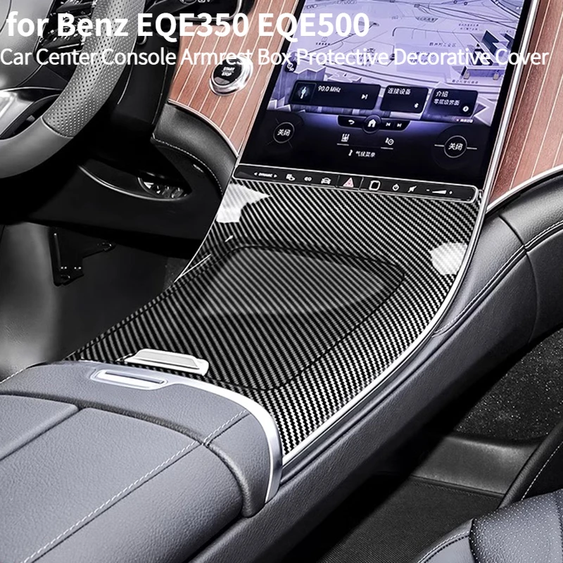 Car Center Console Armrest Box Protective Decorative Cover for Benz EQE350 EQE500 Interior Accessories 2020 2023 2024