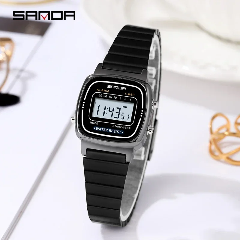 SANDA  Luxury Gift Watches Casual Ladies Waterproof Wristwatch Women Golden Classic Quartz Watch Fashion Female Elegant Clock