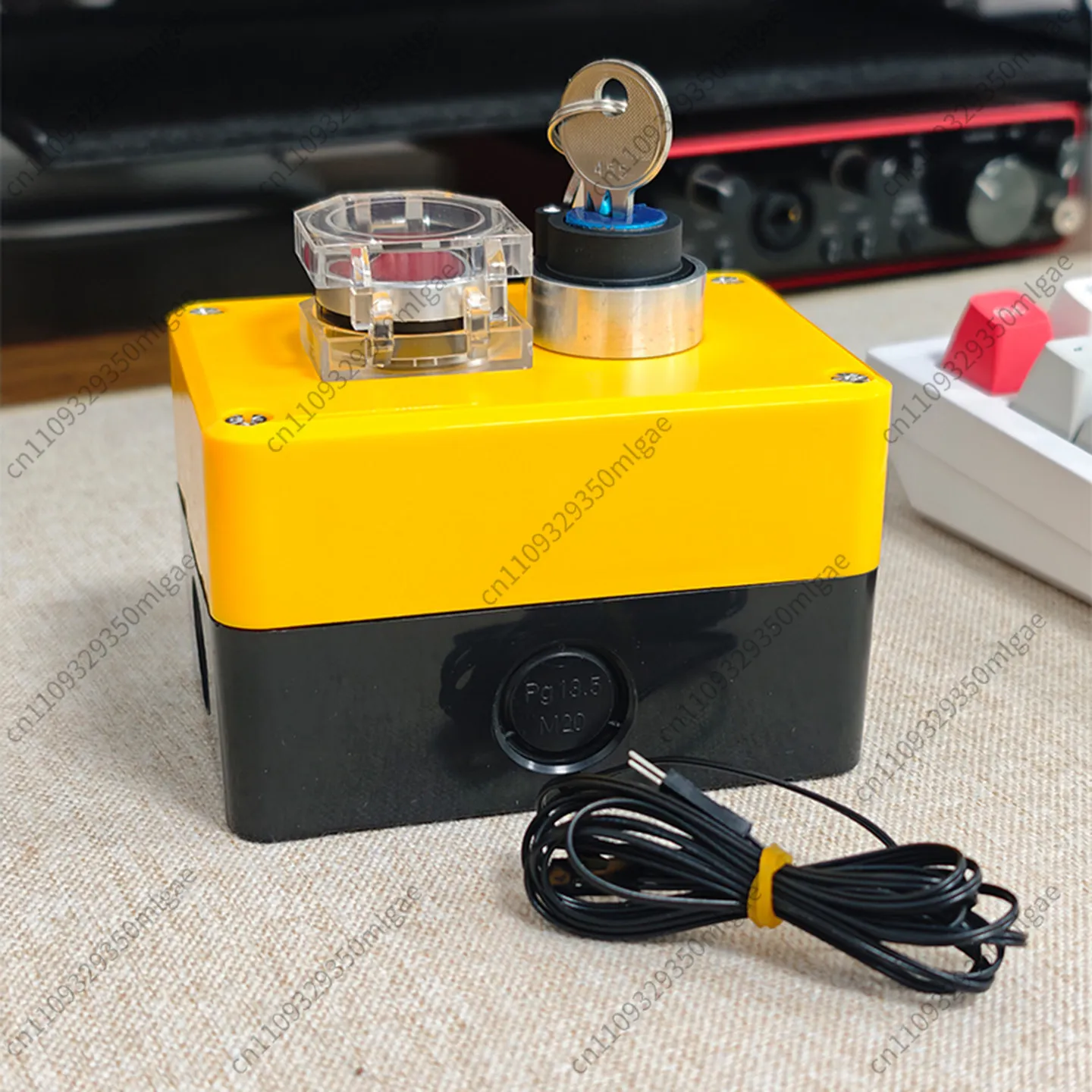 Wired Desktop Power Reset Switch for PC Case External Dual Button Power on Restart Extension Switch