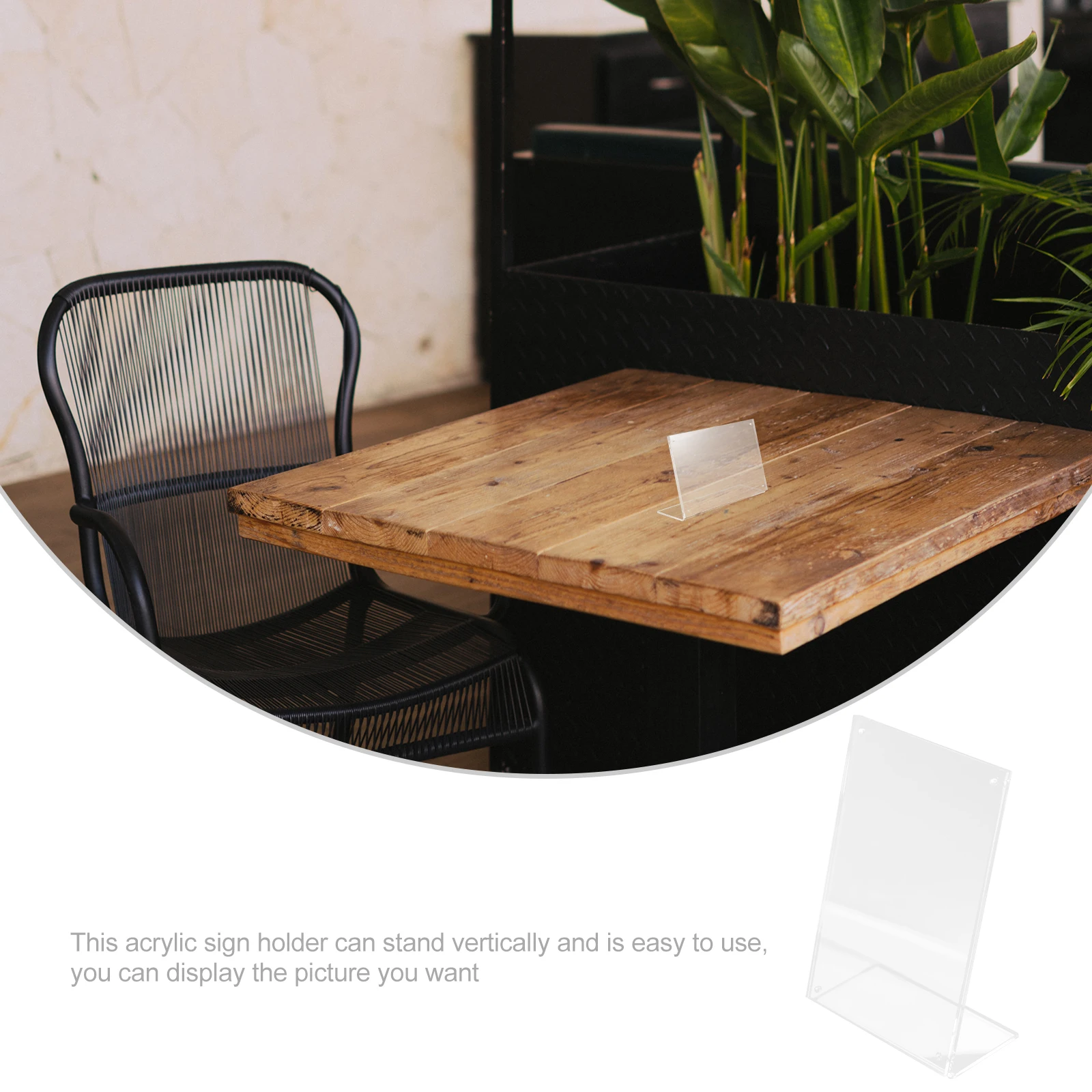 Freestanding Acrylic Transparent Display Stand Wedding Menu Holder Table Number Stand Poster Sign Rack Acrylic Sign Holders