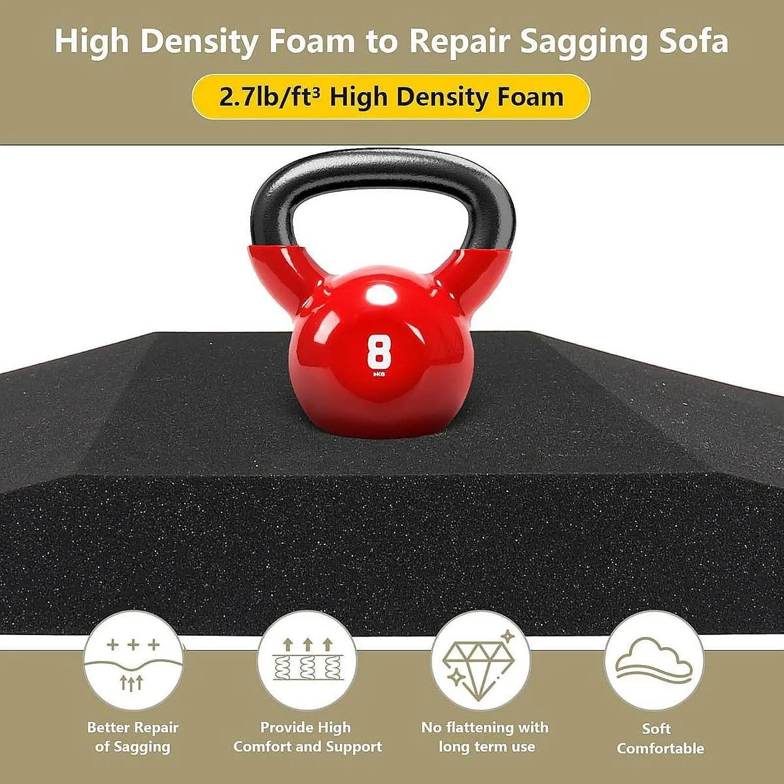 

Sofa Cushion Support Insert Under Seat Curved Furniture Sag Repair Pad for Modular Sofa Frame Construction