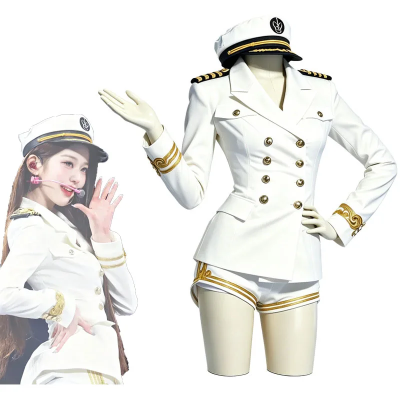 Disfraz de Cosplay de Tirana para Mujer, Uniforme de Marinero Blanco Coreano, para Actuaciones en Grupo, Disfraces de Cosplay para Mujer