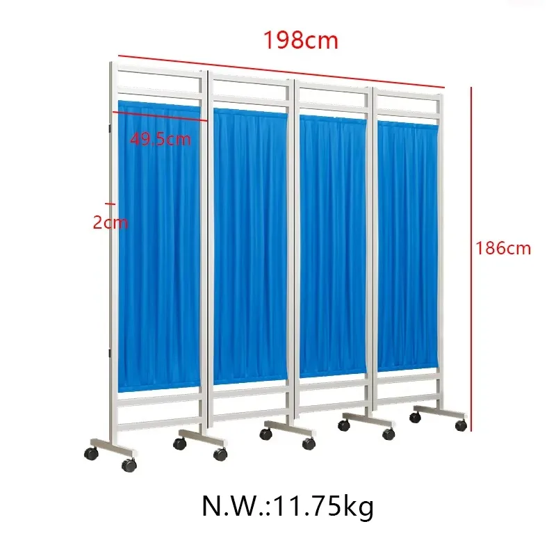 شاشة Epoxy Ward شاشة ستارة طبية ستارة سرير المستشفى شاشة قابلة للطي في المخزون #6