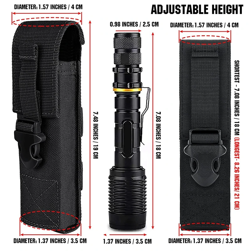 

Tactical Flashlight Pouch Holster Case Belt Pouch Molle Organizer Pouch EMT Mini Scissor Tool Pouch