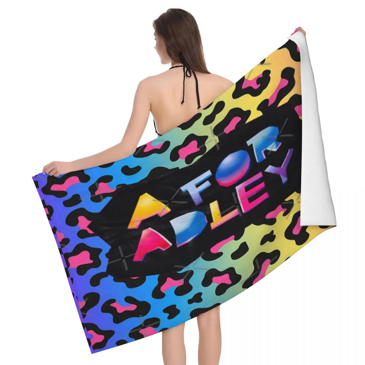 

A For Adley Backpack 80x130cm Bath Towel Brightly Printed Suitable for Outdoor Souvenir Gift