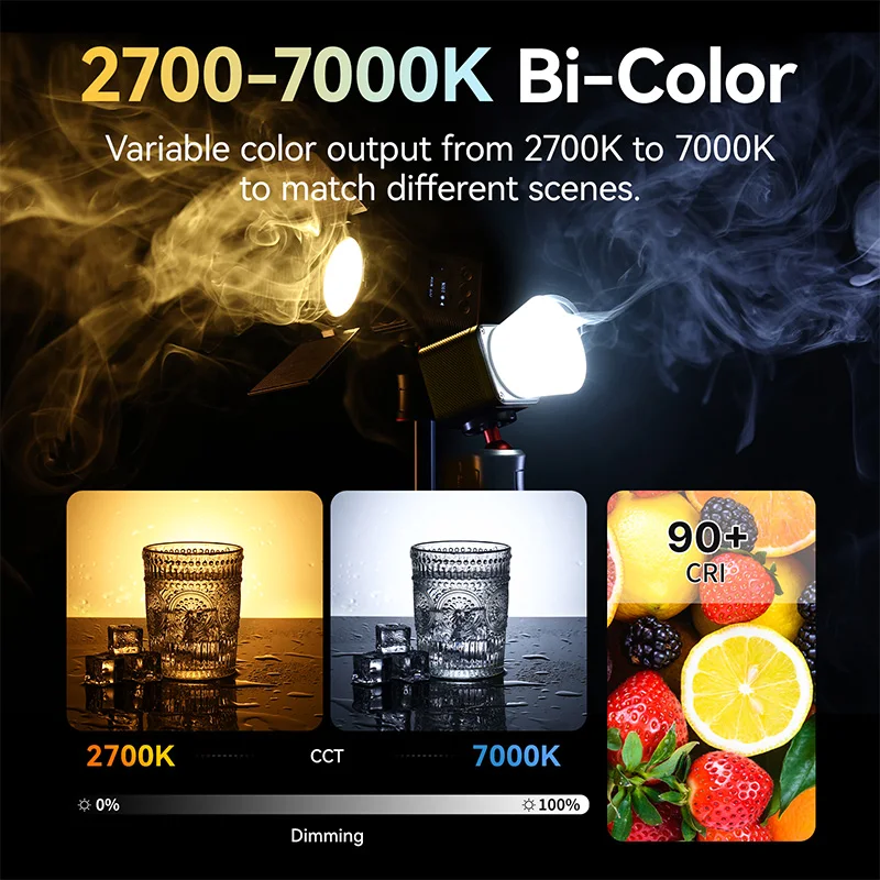 Ulanzi L3 RGB 미니 비디오 라이트, 밝기 조절, 풀 컬러 2700-7000K COB 라이트, 스누트 광학 액세서리, 카메라 폰 사진 촬영용