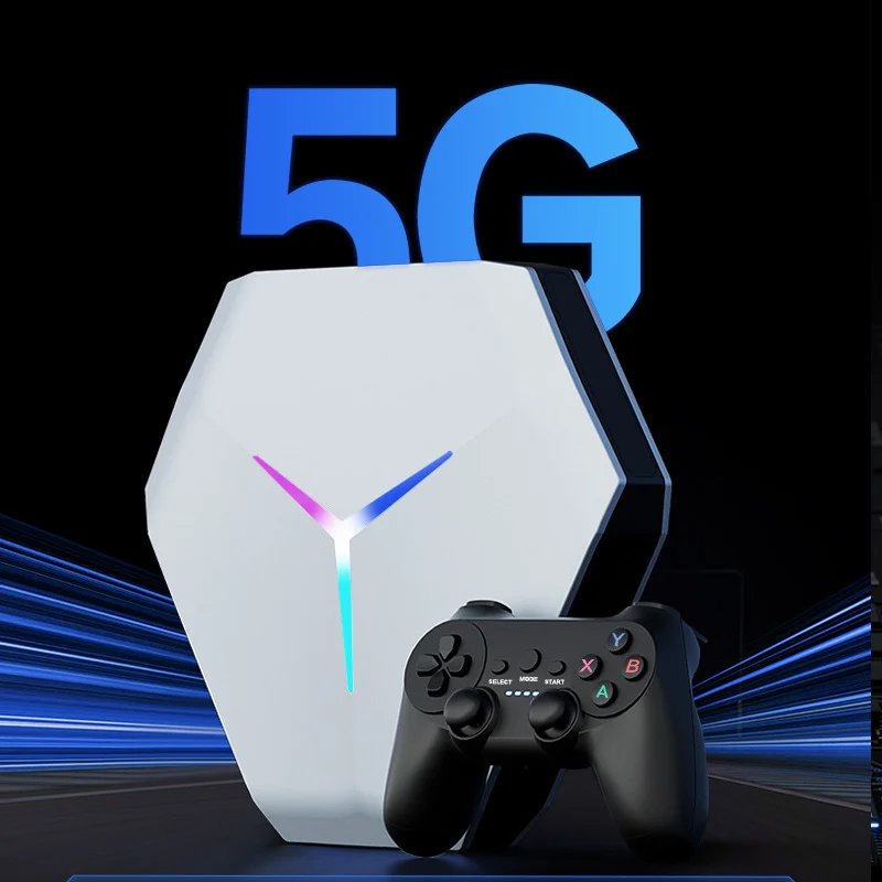 4K TV ゲームコンソール 5G デュアルバンド WIFI、18000+ ゲームを備えたレトロゲームコンソール、エミュレーターと互換性のあるビデオゲームコンソール、コントローラー