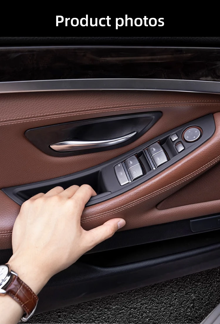 Für BMW 5er F10 2011-2017 LHD Carbon Faser Auto Tür Innen Griff Panel Trim Abdeckung Innen Schutz aufkleber Zubehör – Detail 11