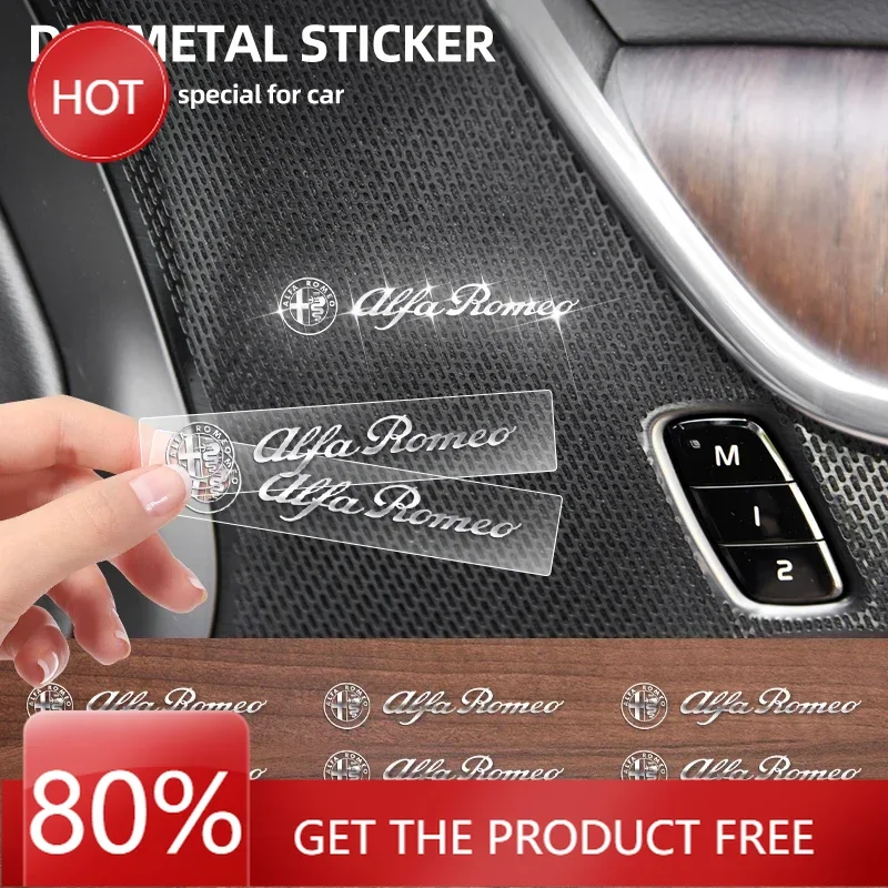 

Hub Caps Metal Emblem Auto Decor Wiper Decals Reflective Car Window Stickers For Alfa Romeo Giulietta Giulia GT Mito Brera F1 St