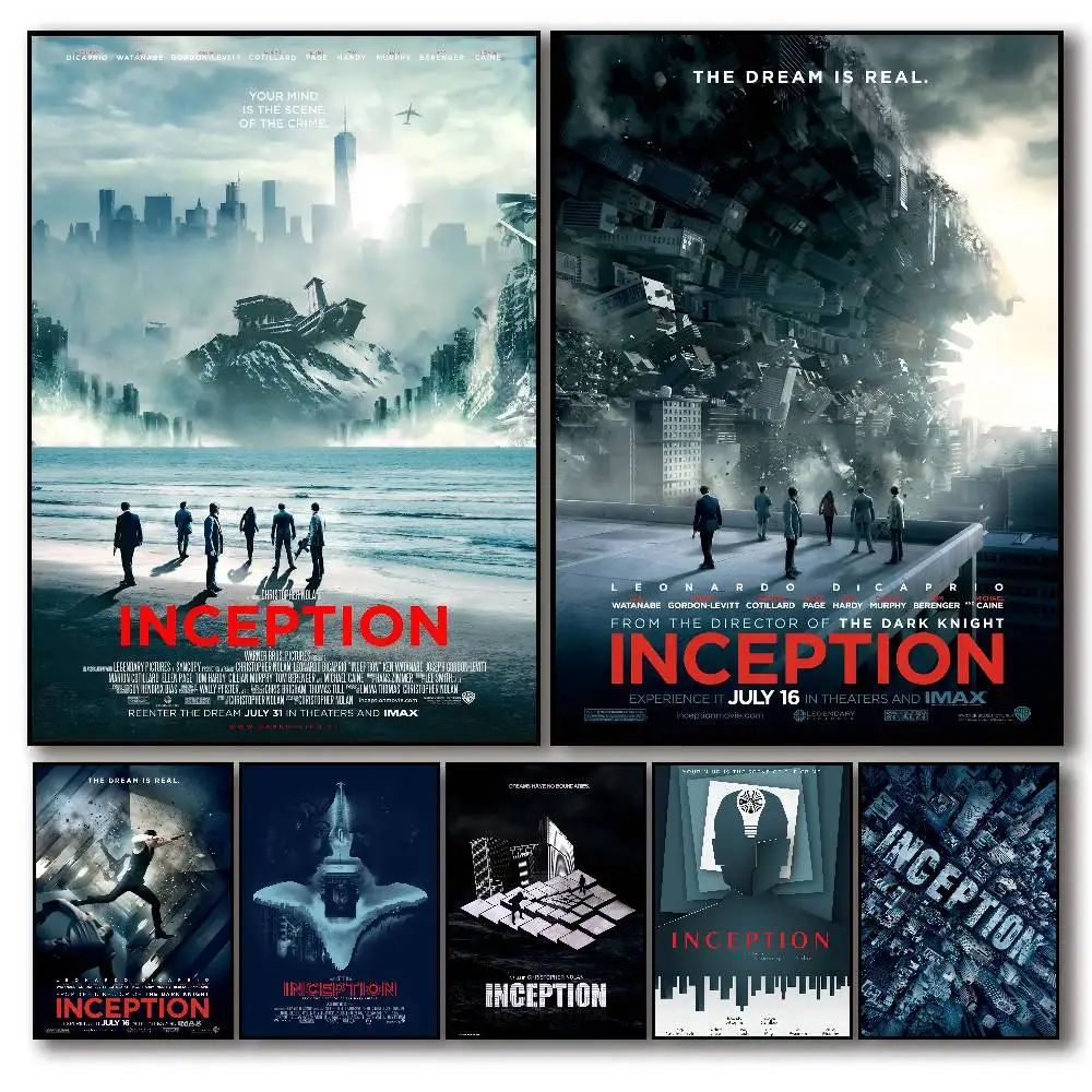 Classic Science Fiction Film Inception Poster Self-adhesive Art Room Entrance Restaurant Wall Decor Art Painting
