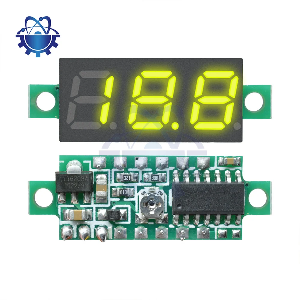 DC 0-100V Mini 0.28 pollici 3 fili LED Display Digitale Voltmetro Blu Rosso Verde Giallo Whtie Tester di Tensione Cinque Colori