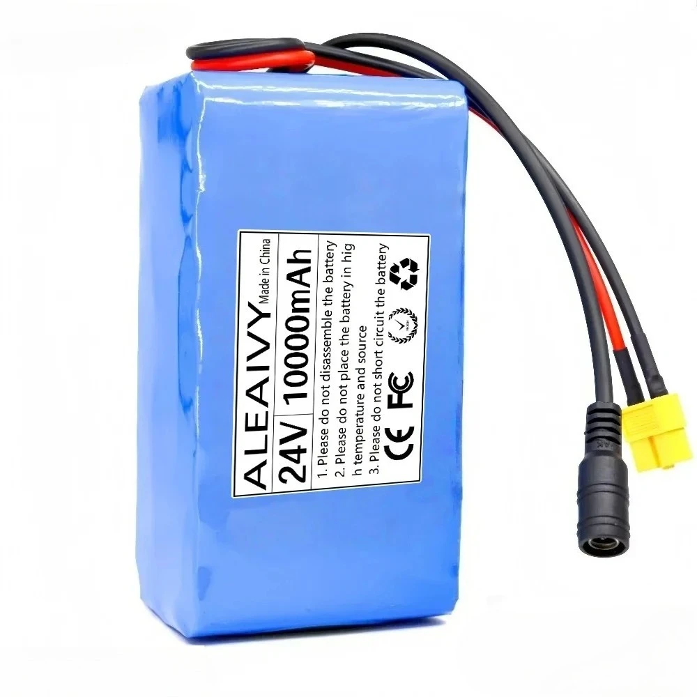 Novo pacote de bateria de íon de lítio recarregável 24V 7S3P 10Ah 18650 com BMS, para equipamentos de acampamento 24V e bateria de energia.