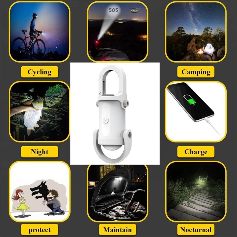 FULL-Mini Torch, 2025 Upgraded Version Key Chain Light, 3 In 1 Flashlight & Power Bank & Keychain, Key Chain Flashlight Mini