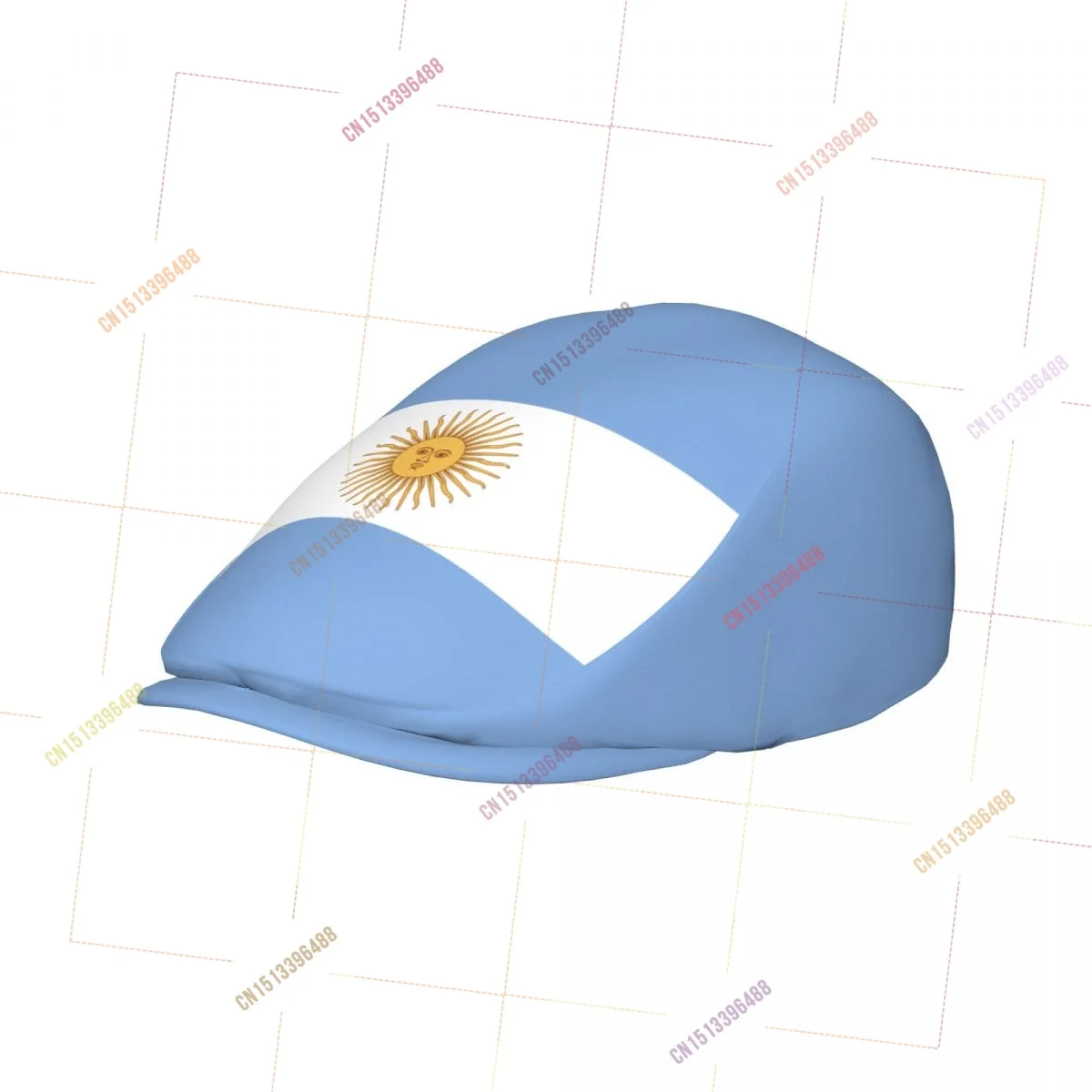 Argentina Flag Men Women Flat Ivy Gatsby Newsboy Driving Hat Cap Short Brim Ideal for Driving Daily Casual