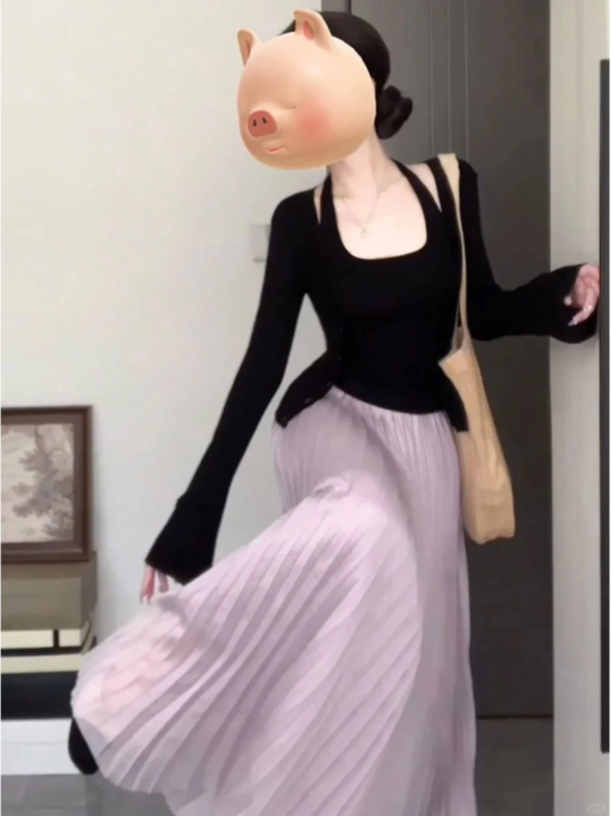 

Elegant Knitted Three-Piece Set Goddess Style Half Skirt Cardigan Vest High-End Feelings Fashionable Women's Ensemble