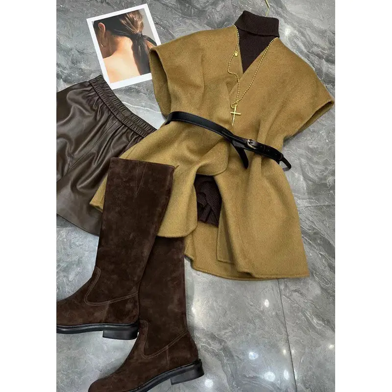 

Модный и элитный хит продаж, темпераментный шерстяной жилет, вязаный свитер, шорты, женский осенний новый комплект из трех предметов