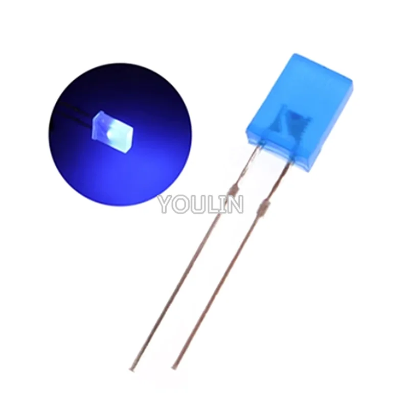 1000PCS/LOT 2*5*7MM Square LED Kit Transparent Light-Emitting Diode Kit 257 LED Diode Red Yellow Green Blue White 5 Colors