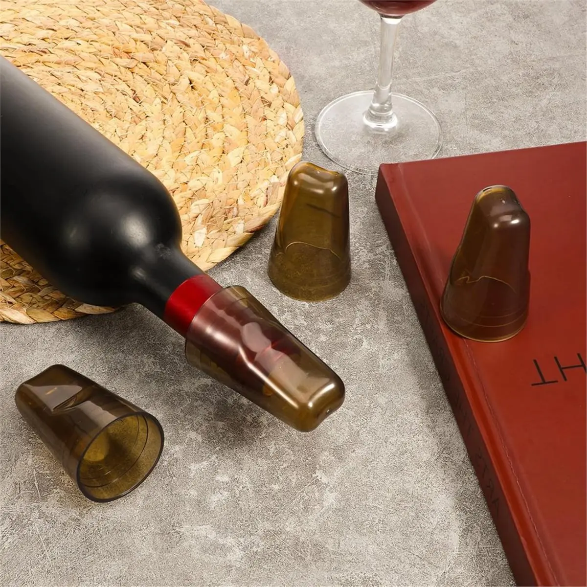 60 Pieces Liquor Bottle Covers,Pour Spout Covers Translucent Universal Pour Dispenser Spout Dust Cover Pours Dust Caps