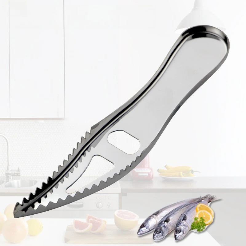 Manual Fish Scale Remover Tool Ergonomic Non Slip Handle Fast Descale Kitchen Gadget for Home Fish Processing Prep Work