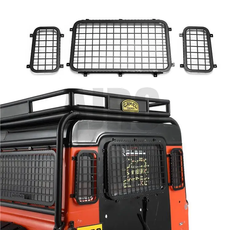 For Trax Trx4 Defender 82056-4 Trx-4 Metal Three-dimensional Window Mesh, Side Window Mesh, Rear Window Mesh