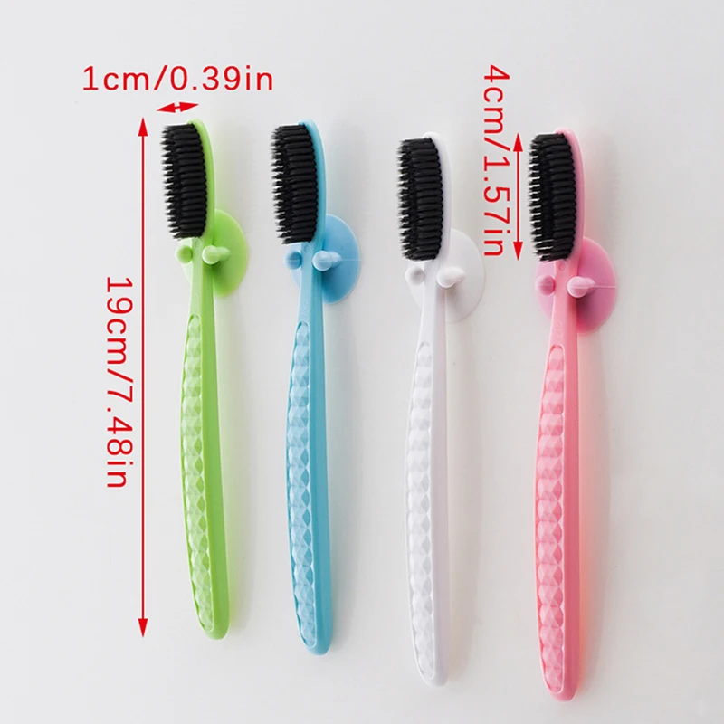 1PCS Large Head Toothbrush With Travel Case Korean Original Tooth Brush Adult Charcoal Biodegradable Oral Health Cleaning