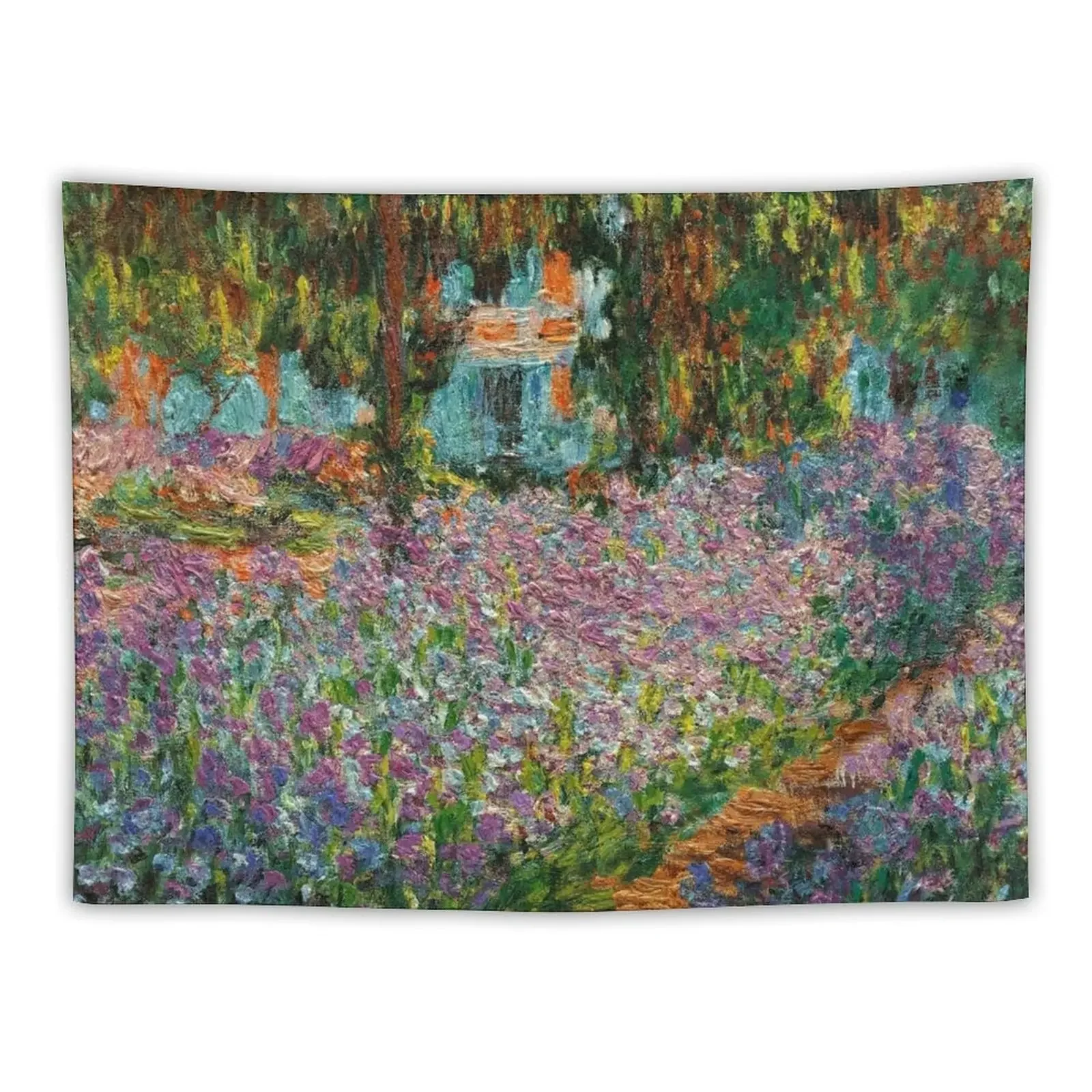 

Irises In Monet's Garden At Giverny by Claude Monet Tapestry Carpet On The Wall Home Decoration Accessories Tapestry