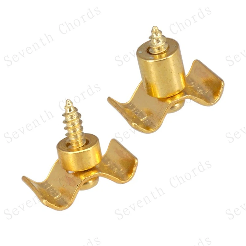 4 Sets/Lot goldene Gitarrensaitenhalter für E-Gitarren-Zubehörteile, Musikinstrumente – Detail 7