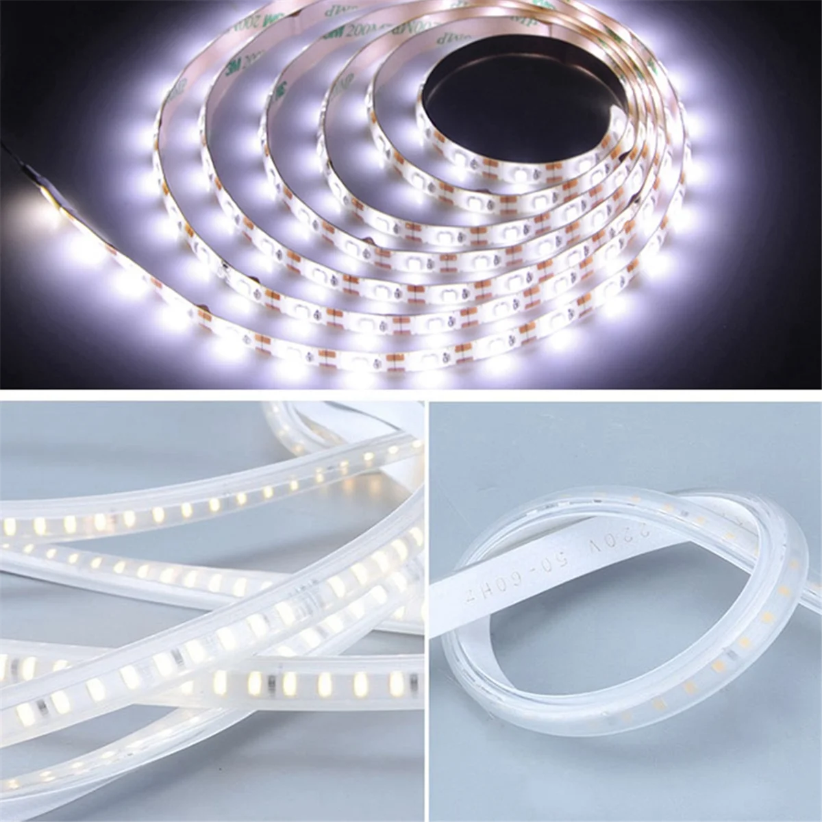 

LED Ice Strip Light for Kitchen with Switch Warm White Waterproof 2M