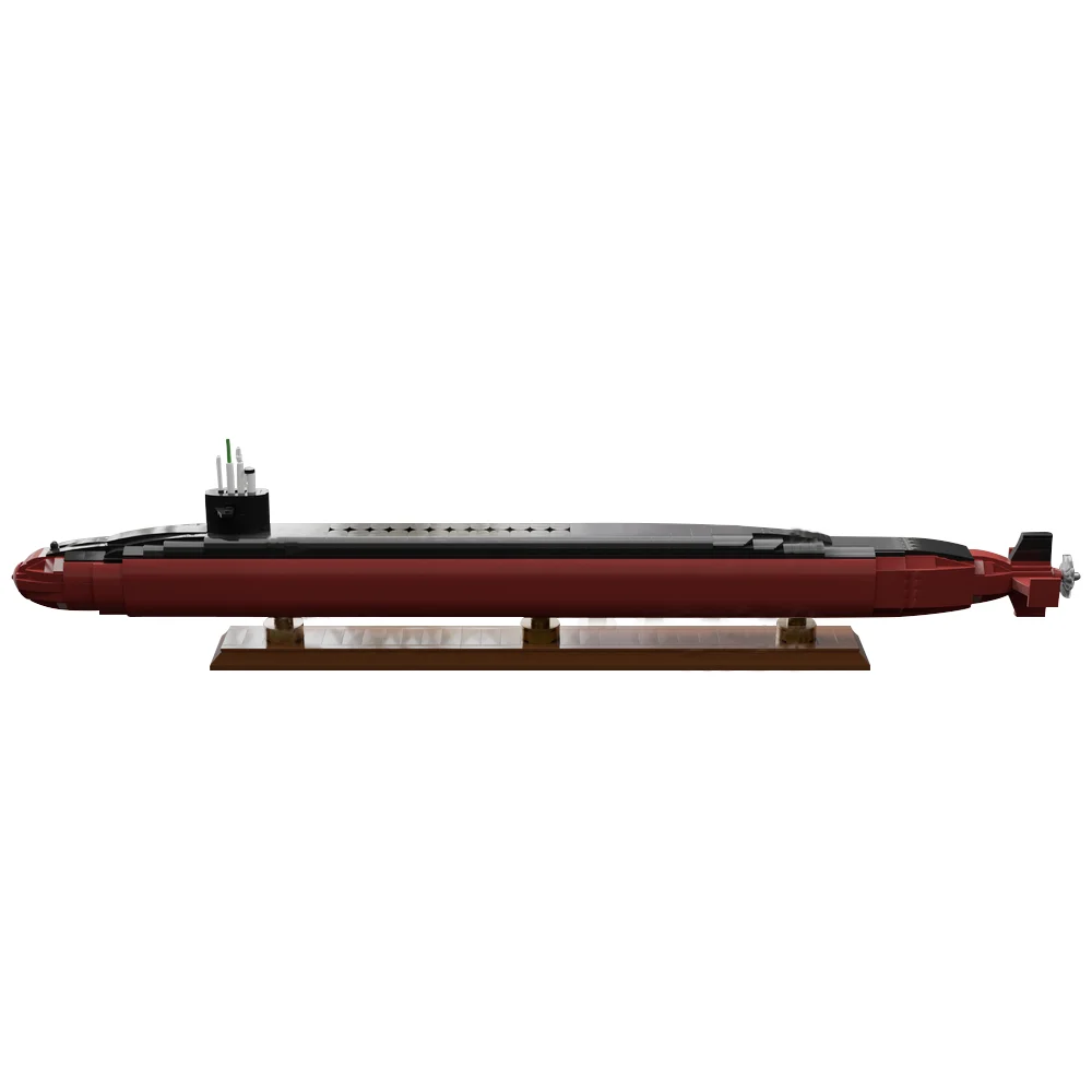 Gobricks MOC Ohio Class Submarine Bricks Model Nuclear-Powered Combat Submarines SSBN/SSGN Building Blocks Toys Gift