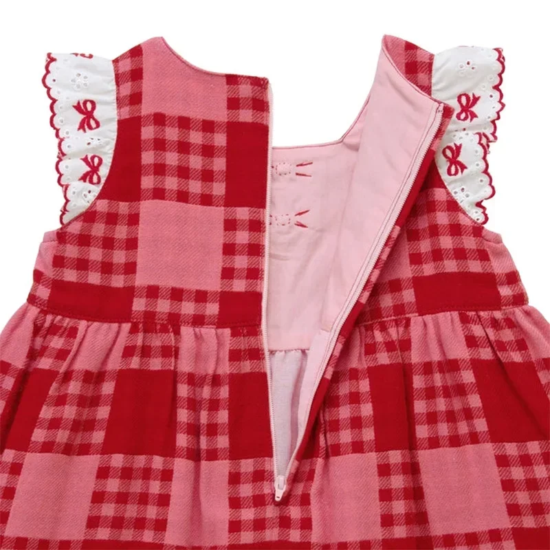 Princess Dress for Girls 2023 Japanese Style Girl Cartoon CS Rabbit Bow Lace Plaid Dress Strap Skirt