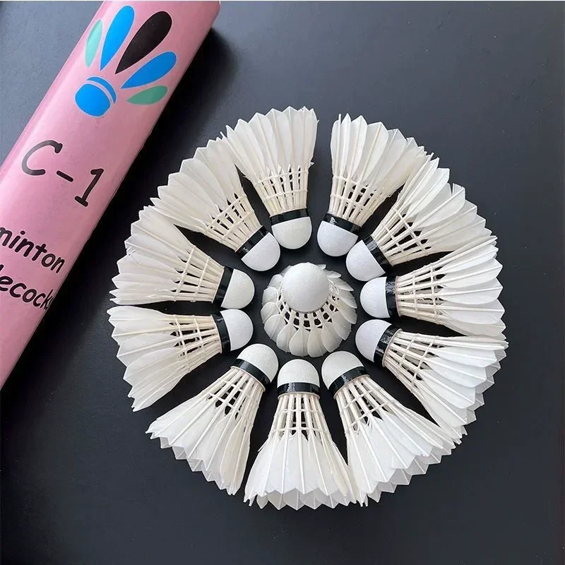 

12Pcs Professional Badminton Shuttlecock Black Goose Feather Badminton Shuttlecock Training Sport Badminton Ball бадминтон